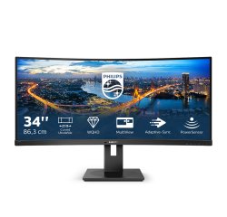Philips B Line 345B1C/00 écran plat de PC 86,4 cm (34") 3440 x 1440 pixels Quad HD LCD Noir