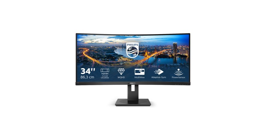 Philips B Line 345B1C/00 écran plat de PC 86,4 cm (34") 3440 x 1440 pixels Quad HD LCD Noir