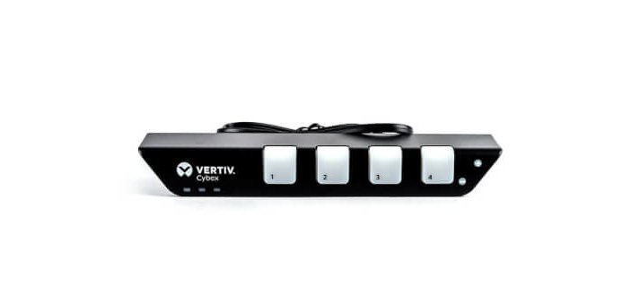 Vertiv AFP0004 commutateur écran, clavier et souris Noir, Blanc