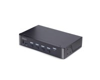 StarTech.com Switch KVM DisplayPort 4 Ports - 8K 60H/4K 144Hz, Écran Unique, DisplayPort 1.4, 2 Ports USB 3.0, 4x USB 2.0 HID, Commutateur KVM, Commutation par Bouton-Poussoir, Conforme TAA - Indépendant de l'OS