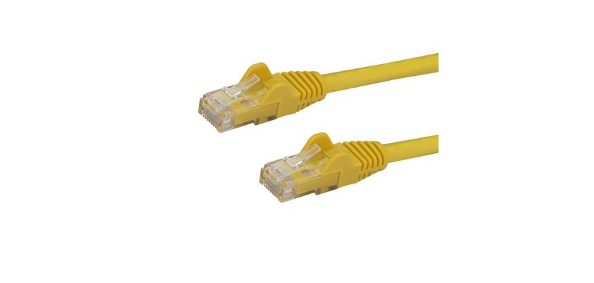 StarTech.com Câble réseau Cat6 UTP sans crochet de 10 m - Cordon Ethernet RJ45 anti-accroc - M/M - Jaune