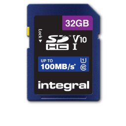 Integral 32GB HIGH SPEED SDHC/XC V10 100MB CLASS 10 UHS-I U1 32 Go SD