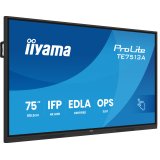 iiyama TE7513A-B1AG Écran d'affichage dynamique Écran plat interactif 190,5 cm (75") Wifi 450 cd/m² 4K Ultra HD Noir Écran tactile Intégré dans le processeur Android 18/7