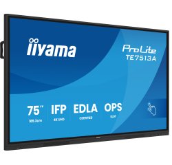 iiyama TE7513A-B2AG Écran d'affichage dynamique Écran plat interactif 190,5 cm (75") Wifi 500 cd/m² 4K Ultra HD Noir Écran tactile Intégré dans le processeur Android 24/7