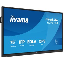 iiyama TE7513A-B1AG Écran d'affichage dynamique Écran plat interactif 190,5 cm (75") Wifi 450 cd/m² 4K Ultra HD Noir Écran tactile Intégré dans le processeur Android 18/7