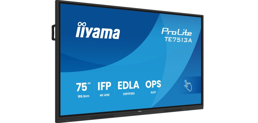 iiyama TE7513A-B1AG Écran d'affichage dynamique Écran plat interactif 190,5 cm (75") Wifi 500 cd/m² 4K Ultra HD Noir Écran tactile Intégré dans le processeur Android 18/7