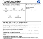 HP ProDesk 4 Mini G1i Intel Core Ultra 5 225T 8 Go DDR5-SDRAM 256 Go SSD Windows 11 Pro Mini PC AI PC Noir