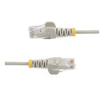 StarTech.com Câble Ethernet CAT6 Gris Fin de 15m, Sans Accroc, 100W PoE, UTP, LSZH, Fil de Cuivre Pur 28AWG, Cordon Patch Réseau RJ45 avec Serre-Câble, Contrôlé Fluke