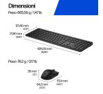 HP Combinazione di tastiera e mouse 495C multi-dispositivo e dual-mode