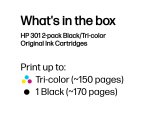 HP 301 2-pack Black/Tri-color Original Ink Cartridges