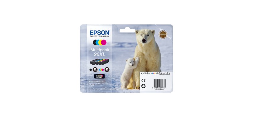 Epson 26XL Multipack - 4 - XL - zwart, geel, cyaan, magenta - origineel - inktcartridge