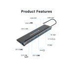 Conceptronic DONN17G laptop dock/port replicator Wired USB 3.2 Gen 1 (3.1 Gen 1) Type-C Grey
