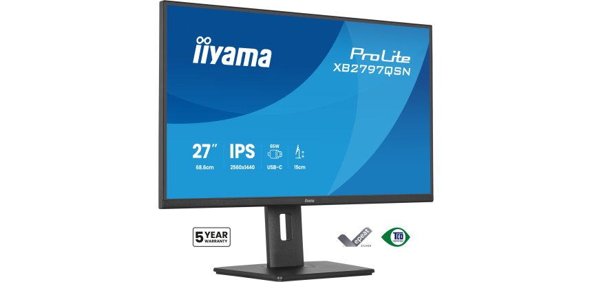 iiyama ProLite XB2797QSN-B1 flat PC screen 68.6 cm (27") 2560 x 1440 pixels Quad HD LCD Black