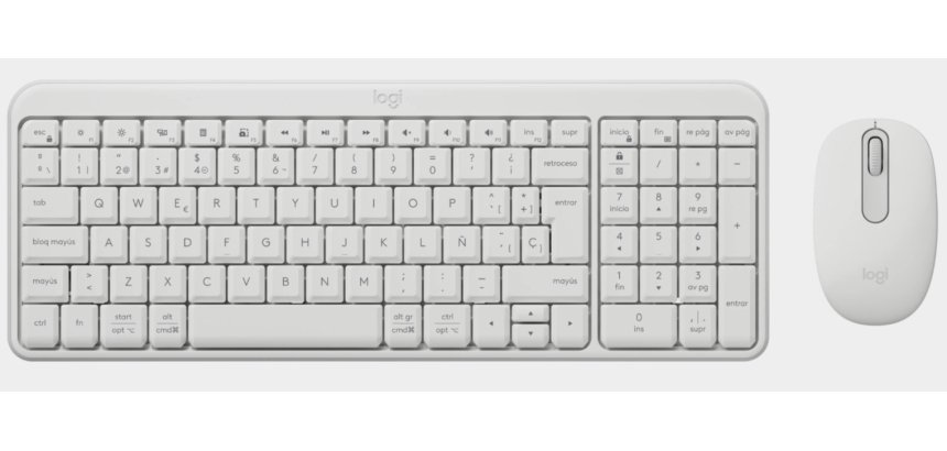 Logitech MK250 Compact Bluetooth Wireless Combo teclado Ratón incluido Universal RF Wireless + Bluetooth QWERTY Español Blanco