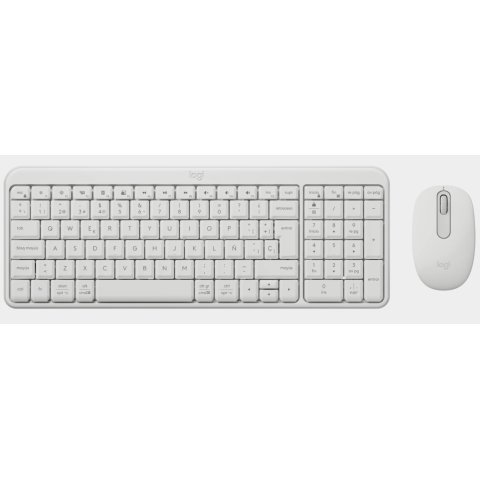 Logitech MK250 Compact Bluetooth Wireless Combo teclado Ratón incluido Universal RF Wireless + Bluetooth QWERTY Español Blanco