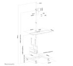 Neomounts FPMA-MOBILE1700 Station de travail mobile 10-32"