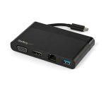 StarTech.com Adaptateur Multiport USB-C avec HDMI, VGA, Gigabit Ethernet & USB 3.0 - Mini Dock USB-C vers 4K HDMI ou 1080p VGA - Station d'Accueil pour PC/Ordinateur Portable USB-C