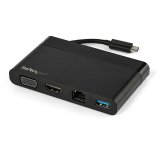 StarTech.com USB-C Multiport Adapter mit HDMI, VGA, Gigabit-Ethernet und USB 3.0 - USB-C- bis 4K HDMI oder 1080p VGA Display Mini Dock Hub - USB Typ-C Travel-Dockingstation für USB-C-Laptops