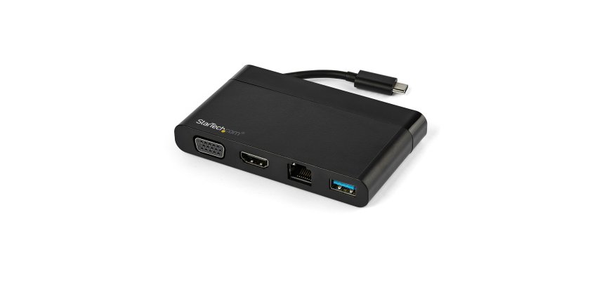 StarTech.com Adaptateur Multiport USB-C avec HDMI, VGA, Gigabit Ethernet & USB 3.0 - Mini Dock USB-C vers 4K HDMI ou 1080p VGA - Station d'Accueil pour PC/Ordinateur Portable USB-C