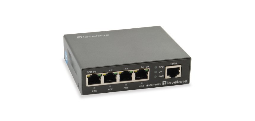 LevelOne GEP-0523 switch di rete Gigabit Ethernet (10/100/1000) Supporto Power over Ethernet (PoE) Nero