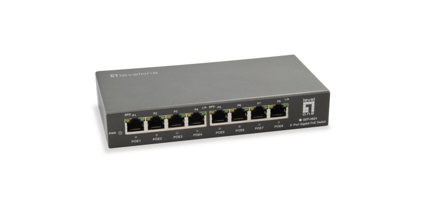 LevelOne GEP-0823 switch di rete Gigabit Ethernet (10/100/1000) Supporto Power over Ethernet (PoE) Nero