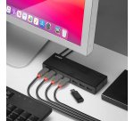 Lindy 43228 hub de interfaz USB 3.2 Gen 1 (3.1 Gen 1) Type-A 5000 Mbit/s Negro