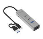 i-tec Metal Universal Charging HUB 2xUSB-C + 2x USB-A Port + Power Delivery 85W