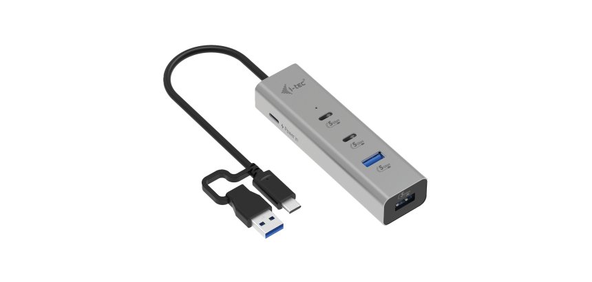 i-tec Metal Universal Charging HUB 2xUSB-C + 2x USB-A Port + Power Delivery 85W