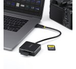 StarTech.com Lecteur de Cartes SD Express USB-C, USB 10Gbps, Lecteur de Cartes Mémoire Portable, Adaptateur USB Type-C vers Secure Digital 7.1, Fonctionne avec tous les Systèmes d'Exploitation
