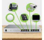 Zyxel GS1008HP Non-géré Gigabit Ethernet (10/100/1000) Connexion Ethernet, supportant l'alimentation via ce port (PoE) Gris