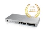 Zyxel GS1008HP Non-géré Gigabit Ethernet (10/100/1000) Connexion Ethernet, supportant l'alimentation via ce port (PoE) Gris