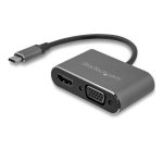 StarTech.com Adaptador USB-C a VGA y HDMI - 2en1 - 4K 30Hz - Gris Espacial - Adaptador Gráfico Externo USB Tipo C