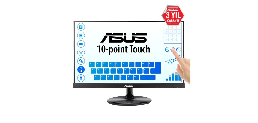 ASUS VT229H pantalla para PC 54,6 cm (21.5") 1920 x 1080 Pixeles Full HD LED Pantalla táctil Negro