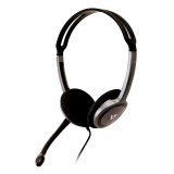 V7 HA212-2EP auricular y casco Auriculares Alámbrico Diadema Llamadas/Música Negro, Plata