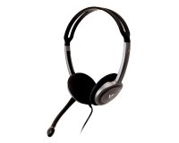 V7 HA212-2EP auricular y casco Auriculares Alámbrico Diadema Llamadas/Música Negro, Plata