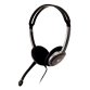 V7 HA212-2EP auricular y casco Auriculares Alámbrico Diadema Llamadas/Música Negro, Plata