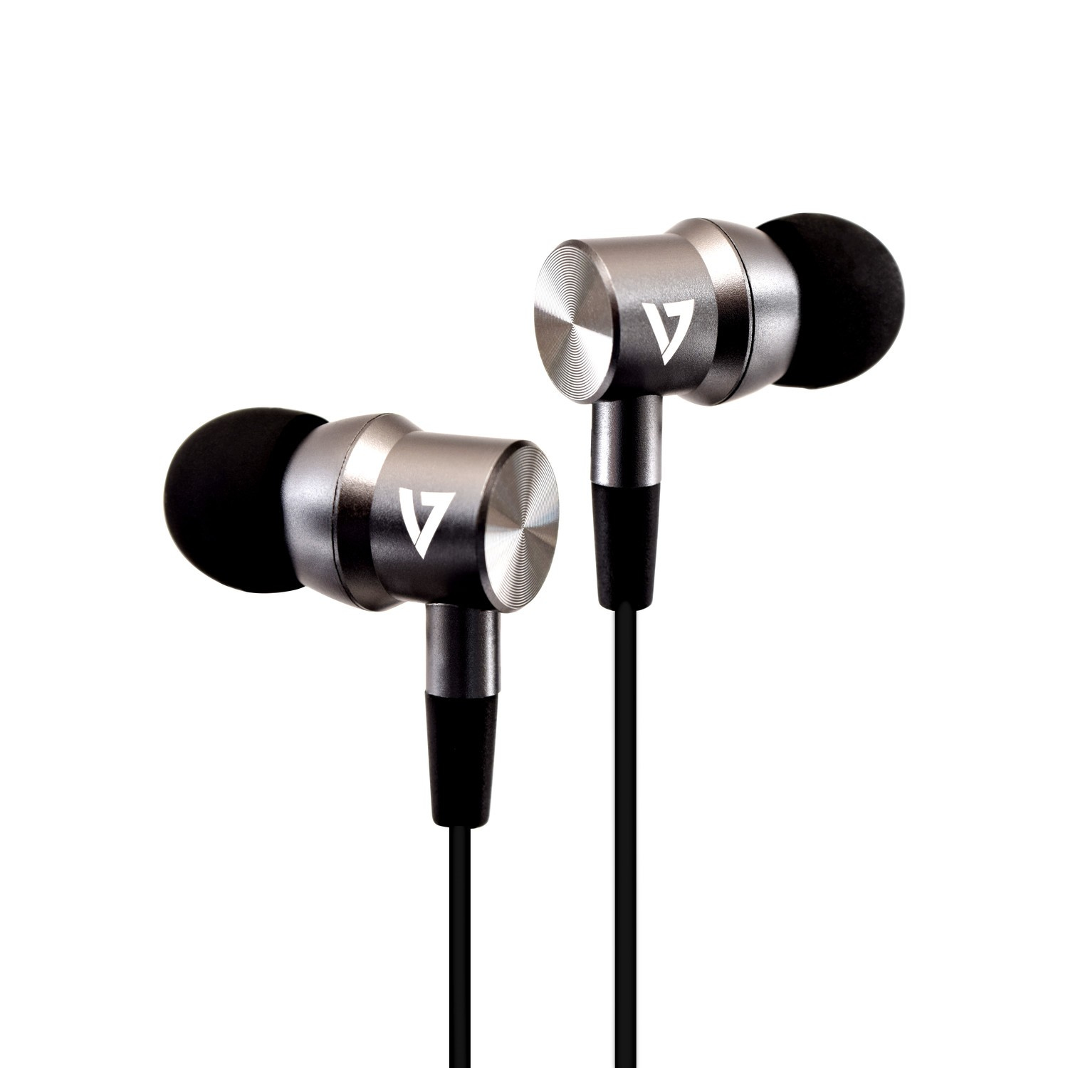 V7 - Auriculares internos estéreo con aislamiento de ruido de 3,5 mm con  micrófono incorporado, iPad, iPhone, MP3, iPod, tableta
