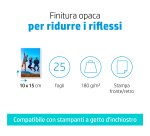 HP Carta fotografica opaca, 180 g/m2, 10 x 15 cm (101 x 152 mm), 25 fogli