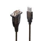 Lindy 43413 câble Série Gris 1,5 m USB Type-A RS-232