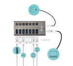 i-tec USB 3.0 Charging HUB 7port + Power Adapter 36 W