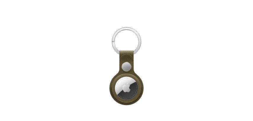 Apple FineWoven AirTag-sleutelhanger - Donker olijfgroen