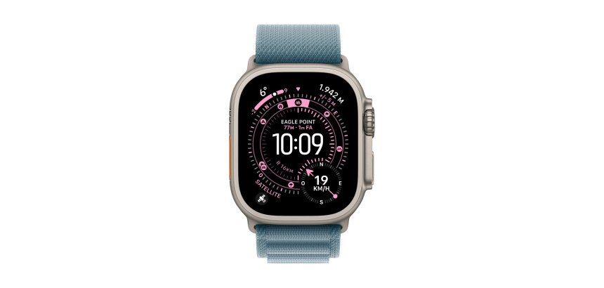Apple MG9K4ZM/A smart wearable accessory Blue Titanium Band, Polyester, Spandex