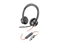 HP Poly Blackwire 8225 Stereo Microsoft Teams Certified USB-C Headset +USB-C/A Adapter