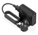 AISENS Cargador Sobremesa GaN 140W, 3x USB-C PD3.1 QC4.0 QC5.0, 1x USB-A QC3.0, Negro