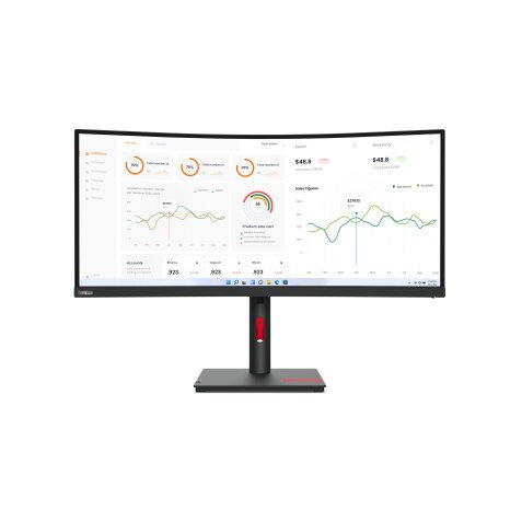 Lenovo ThinkVision T34w-30 LED display 86,4 cm (34") 3440 x 1440 Pixeles Wide Quad HD Negro