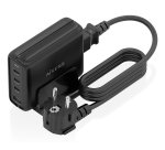 AISENS Cargador Sobremesa GaN 140W, 3x USB-C PD3.1 QC4.0 QC5.0, 1x USB-A QC3.0, Negro