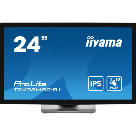 iiyama ProLite computer monitor 60,5 cm (23.8") 1920 x 1080 Pixels Full HD LED Touchscreen Zwart