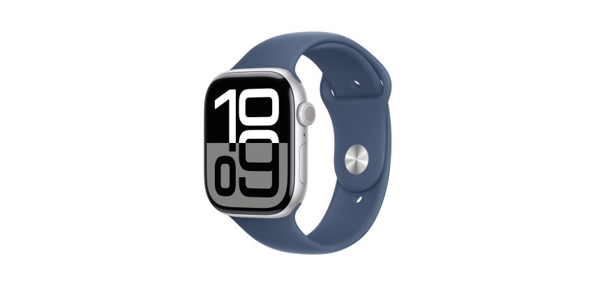 Apple Watch Series 10 OLED 46 mm Numérique 416 x 496 pixels Écran tactile Argent Wifi GPS (satellite)