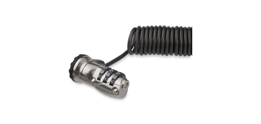 StarTech.com Cable de Seguridad con Combinación para Ordenador Portátil- con Cable Auto Enrrollable - Combinación de 3 Dígitos