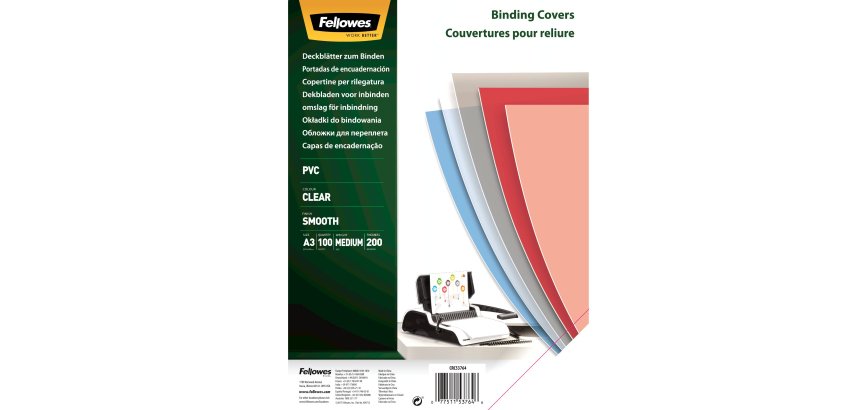 Fellowes 53764 binding cover A3 PVC Transparent 100 pc(s)